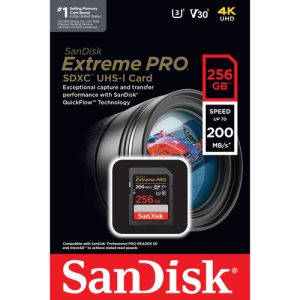 SanDisk 256GB Extreme PRO UHS-I SDXC Hafıza Kartı
